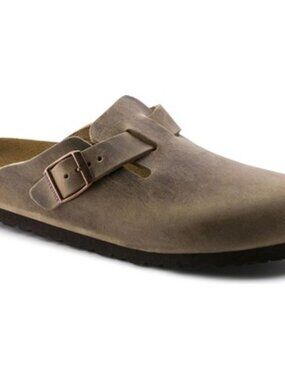 Birkenstock - Unisex Boston Sandal, size 11 US mens, color tan.